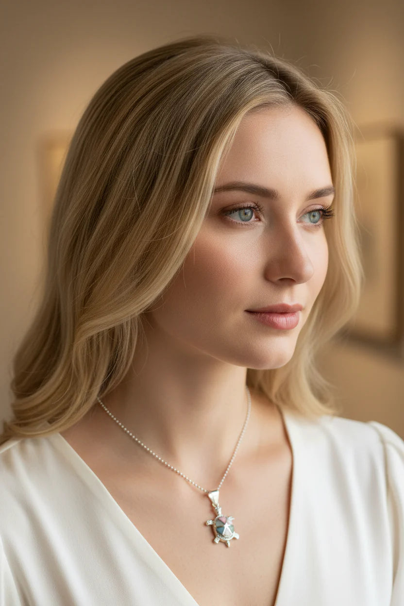 Bright Turtle Necklace