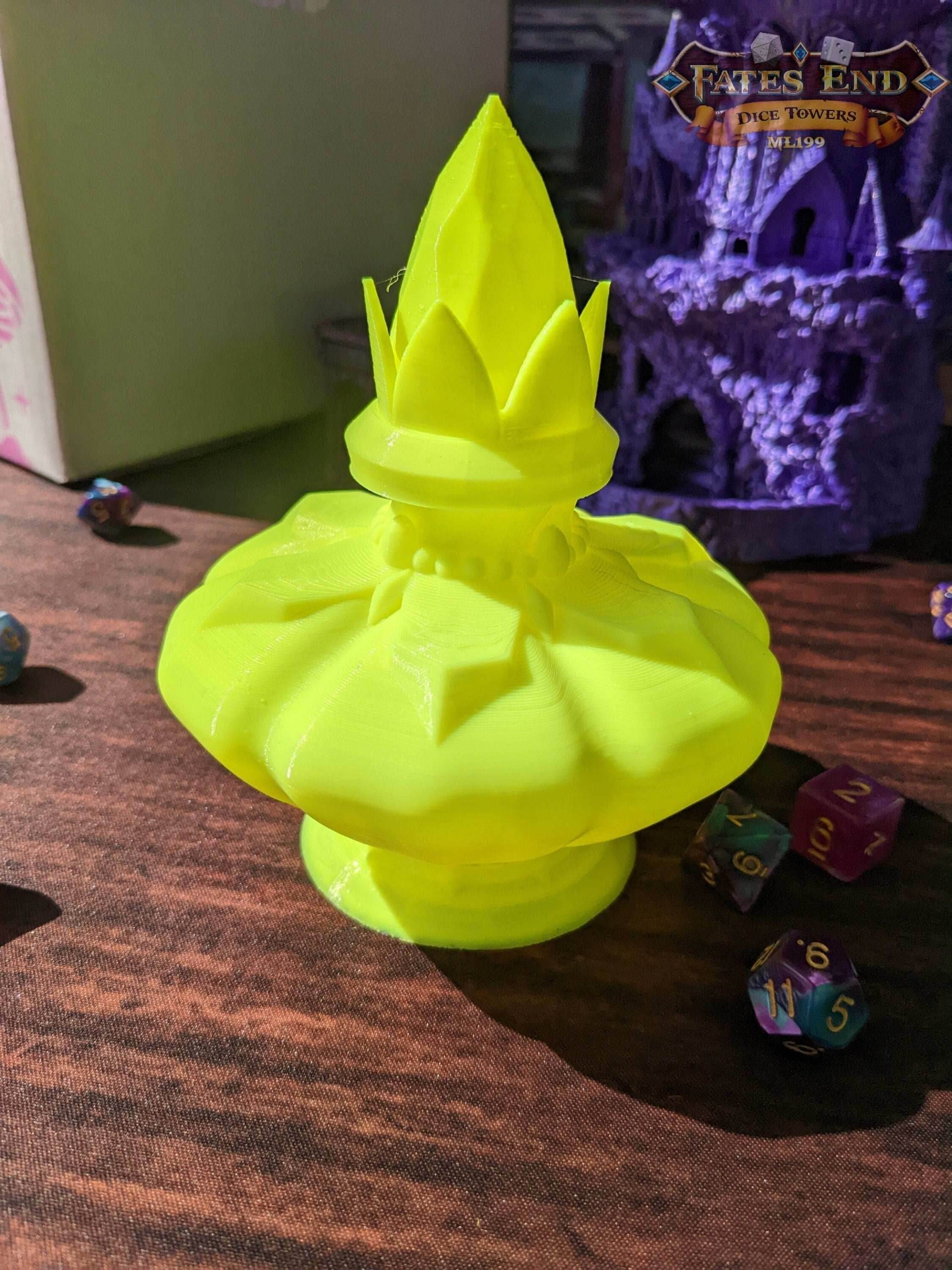 Potion Bottle 3D Printed Dice Jail | RPG Dice Vault | D20 Storage Box | Player Gift | Fate's End Collection - Unlock the Magic within! - Black / Yes- Include Random Dice Set