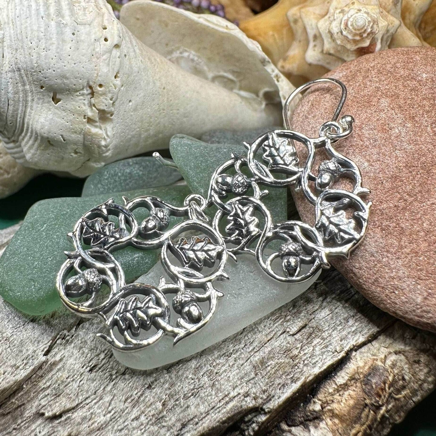 Oak Leaf Wreath Earrings - 