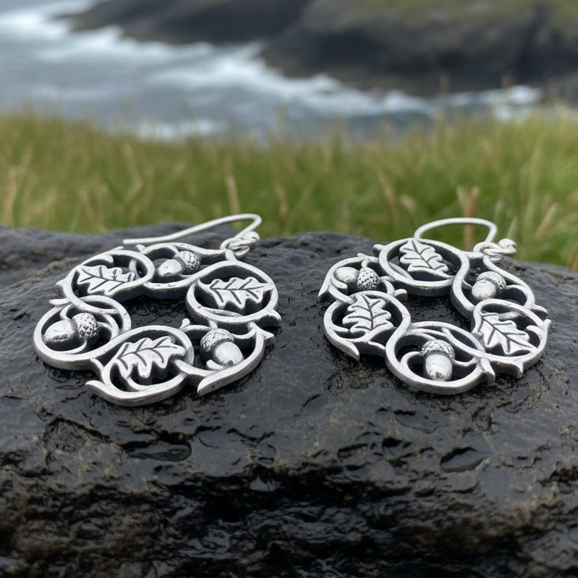 Oak Leaf Wreath Earrings