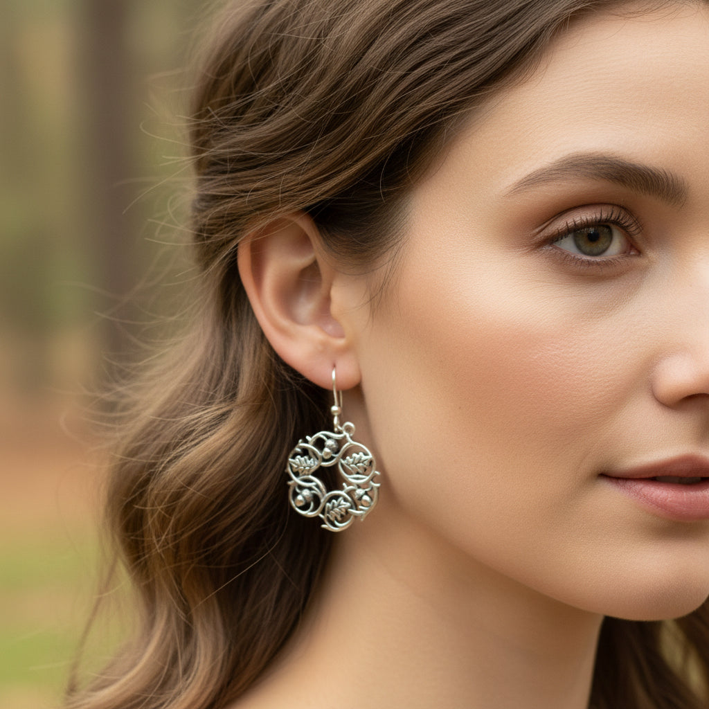 Oak Leaf Wreath Earrings