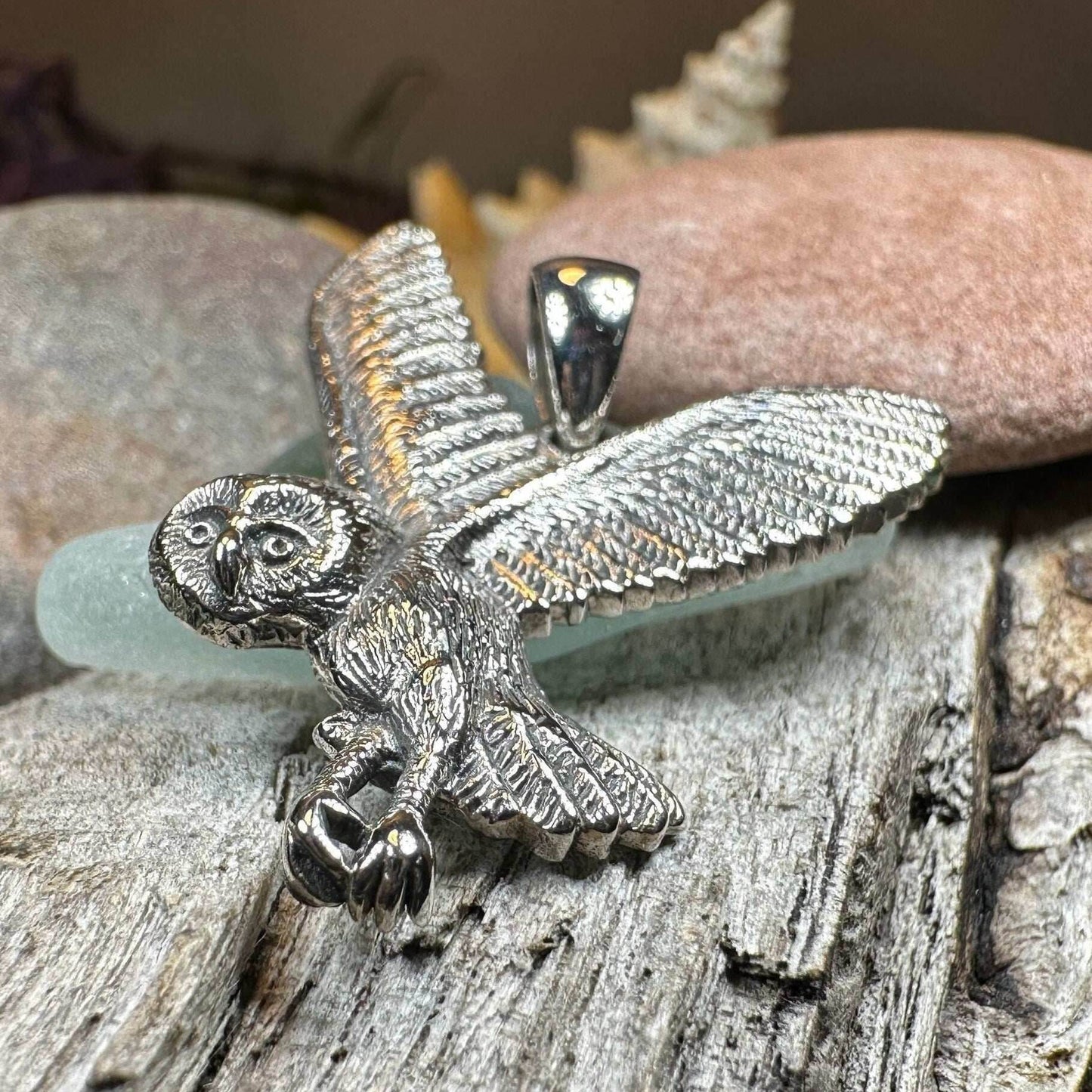 Midnight Flight Owl Necklace - 18