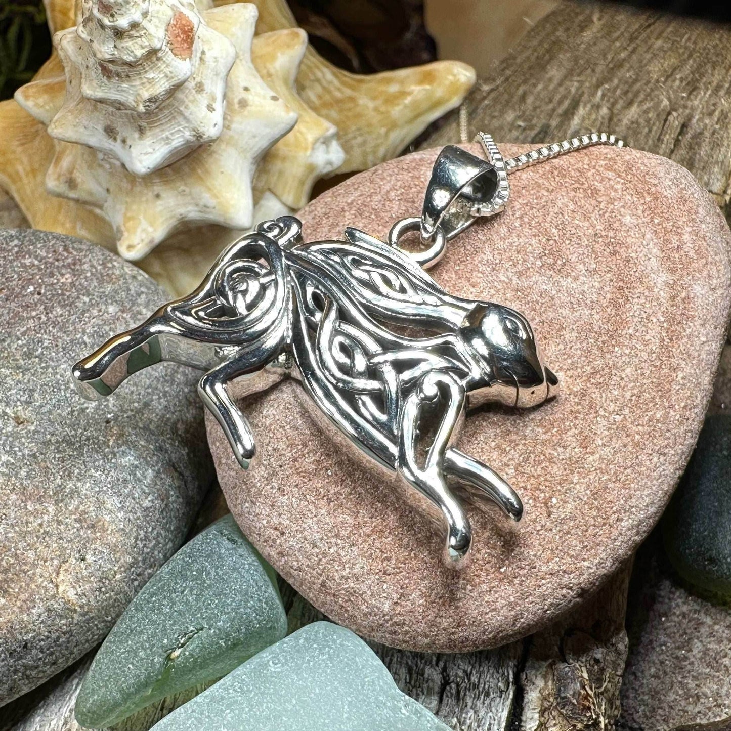 Ligach Celtic Rabbit Necklace - 18