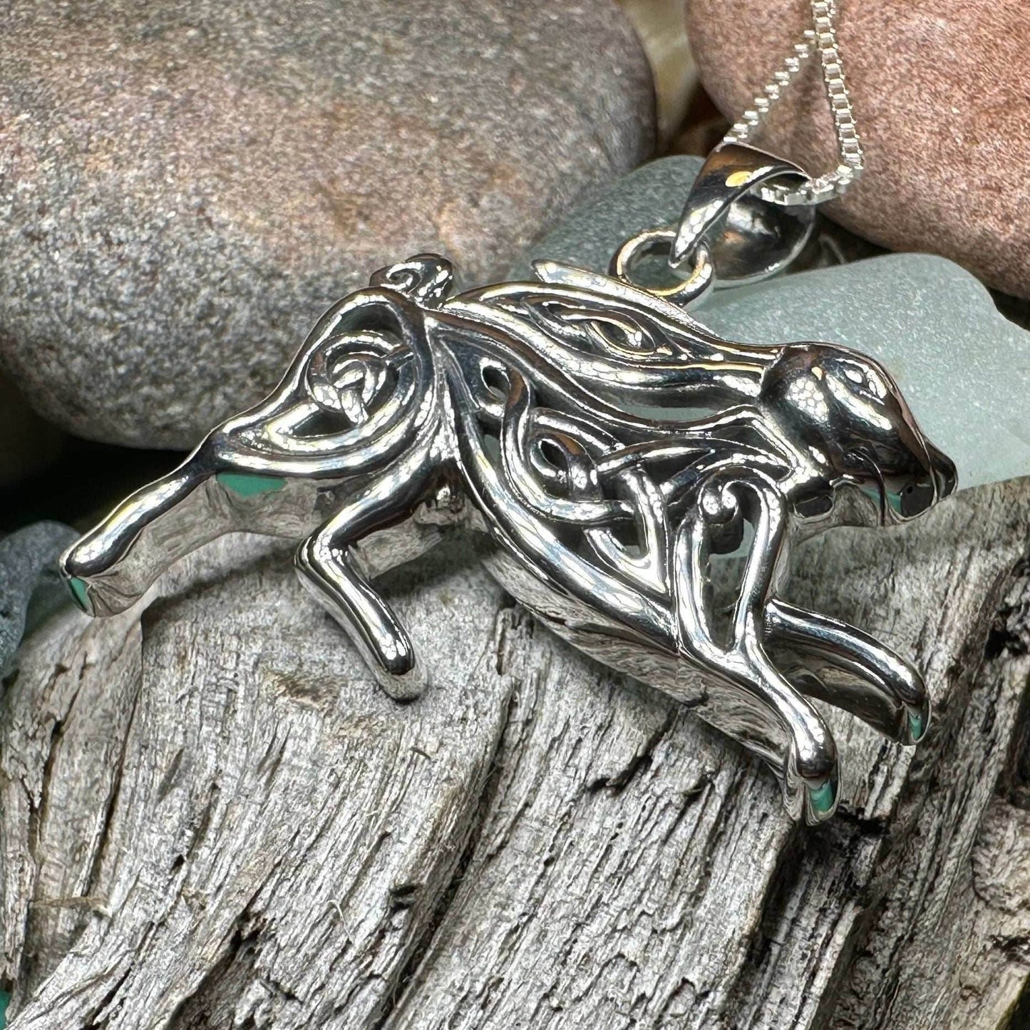 Ligach Celtic Rabbit Necklace - 18