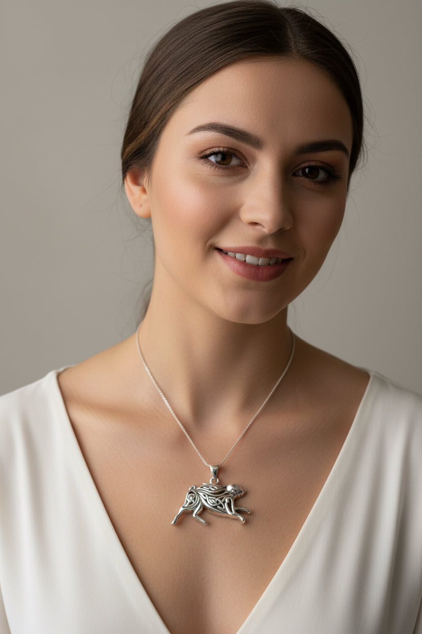 Ligach Celtic Rabbit Necklace