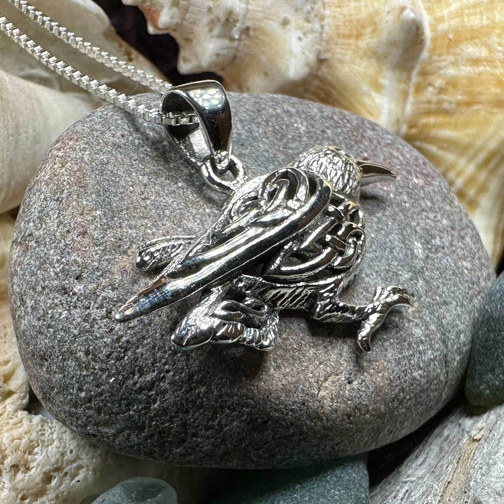 Eventide Celtic Raven Necklace - 18