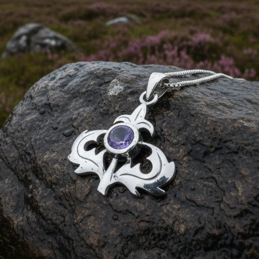 Lorraine Amethyst Thistle Necklace
