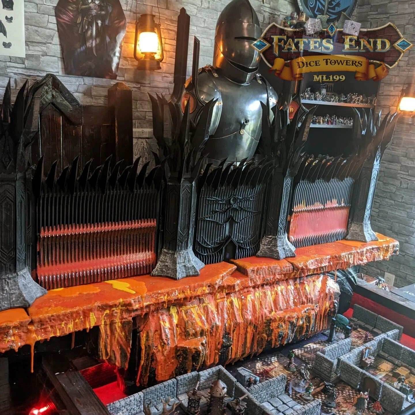 Dungeon Master Screen/Game Master Screen- Necro Lord Lich -Fate's End Collection - White / Garrison