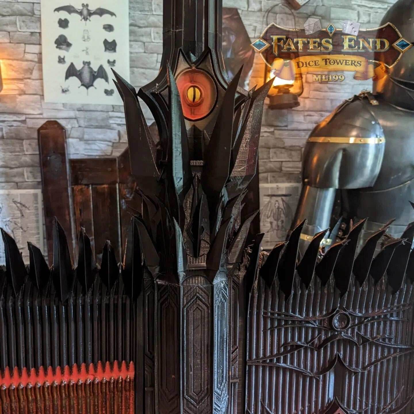 Dungeon Master Screen/Game Master Screen- Necro Lord Lich -Fate's End Collection - White / Garrison