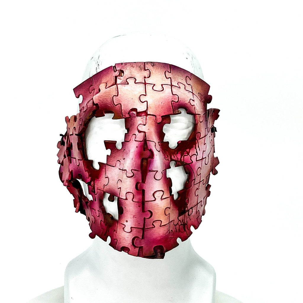 Flesh Puzzle Handmade Genuine Leather Mask - 