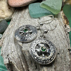 Emerald Shamrock Earrings - 