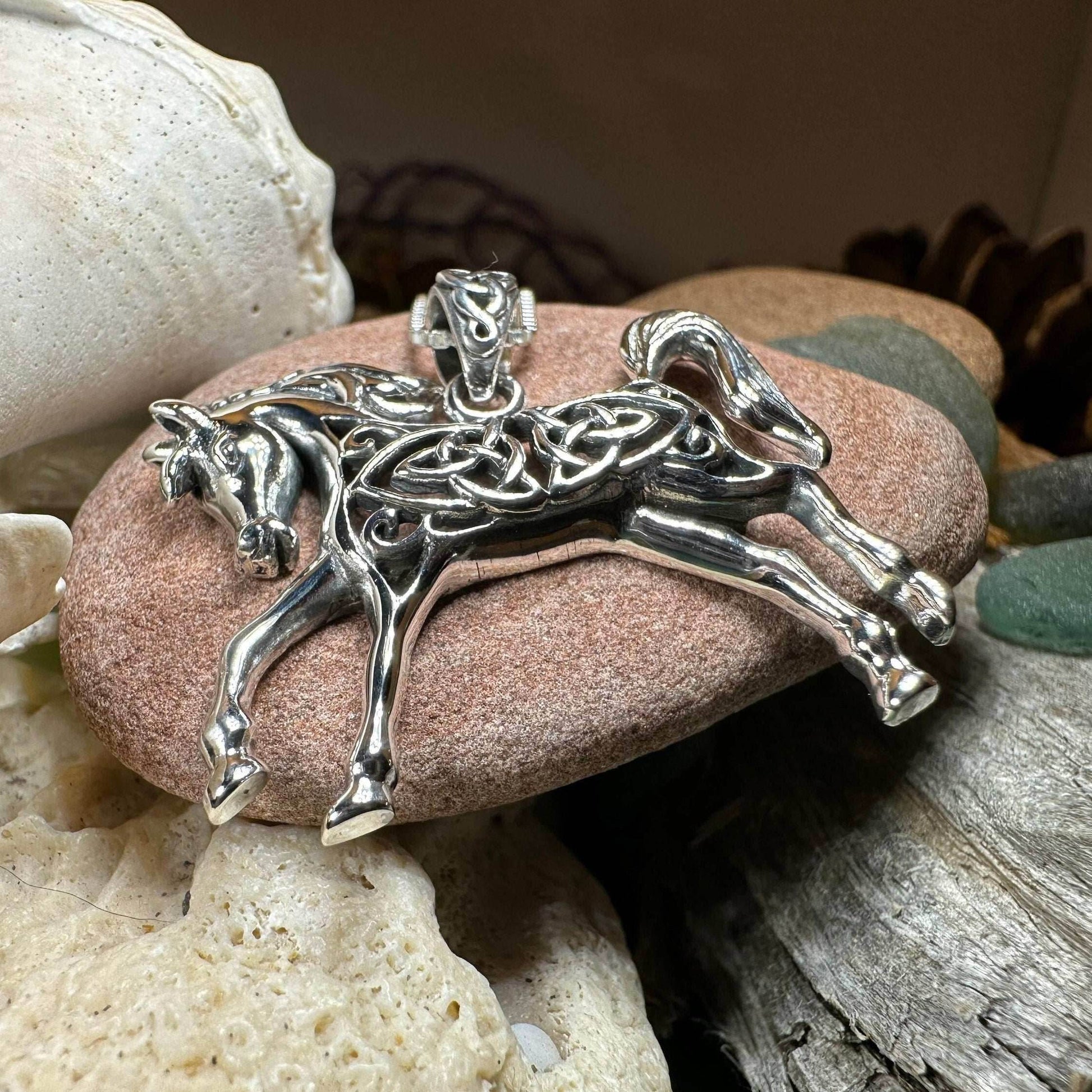 Celtic Spirit Horse Necklace - 18