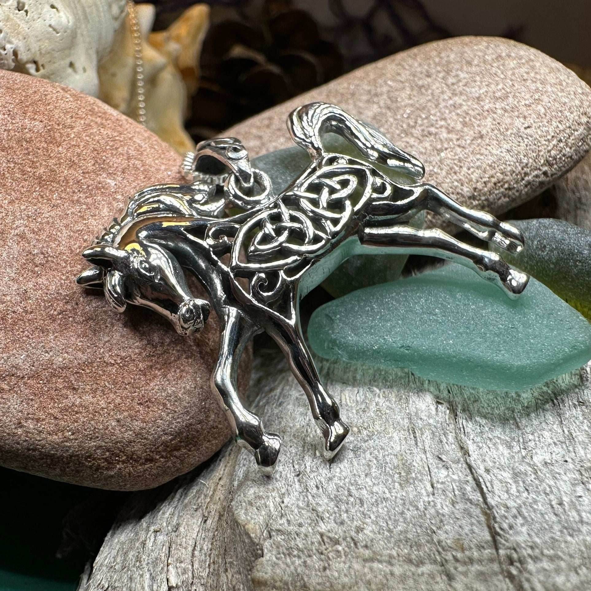 Celtic Spirit Horse Necklace - 18
