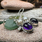 Lora Amethyst Pearl Earrings - 