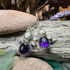 Lora Amethyst Pearl Earrings - 