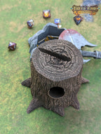 Barbarian Axe 3D Printed RPG Dice Tower - Fate's End Collection - Unleash the Untamed Spirit of Furhaven with Every Dice Toss. - Black / Yes- Include Random Dice Set