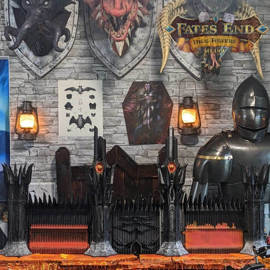 Dungeon Master Screen/Game Master Screen- Necro Lord Lich -Fate's End Collection - White / Garrison