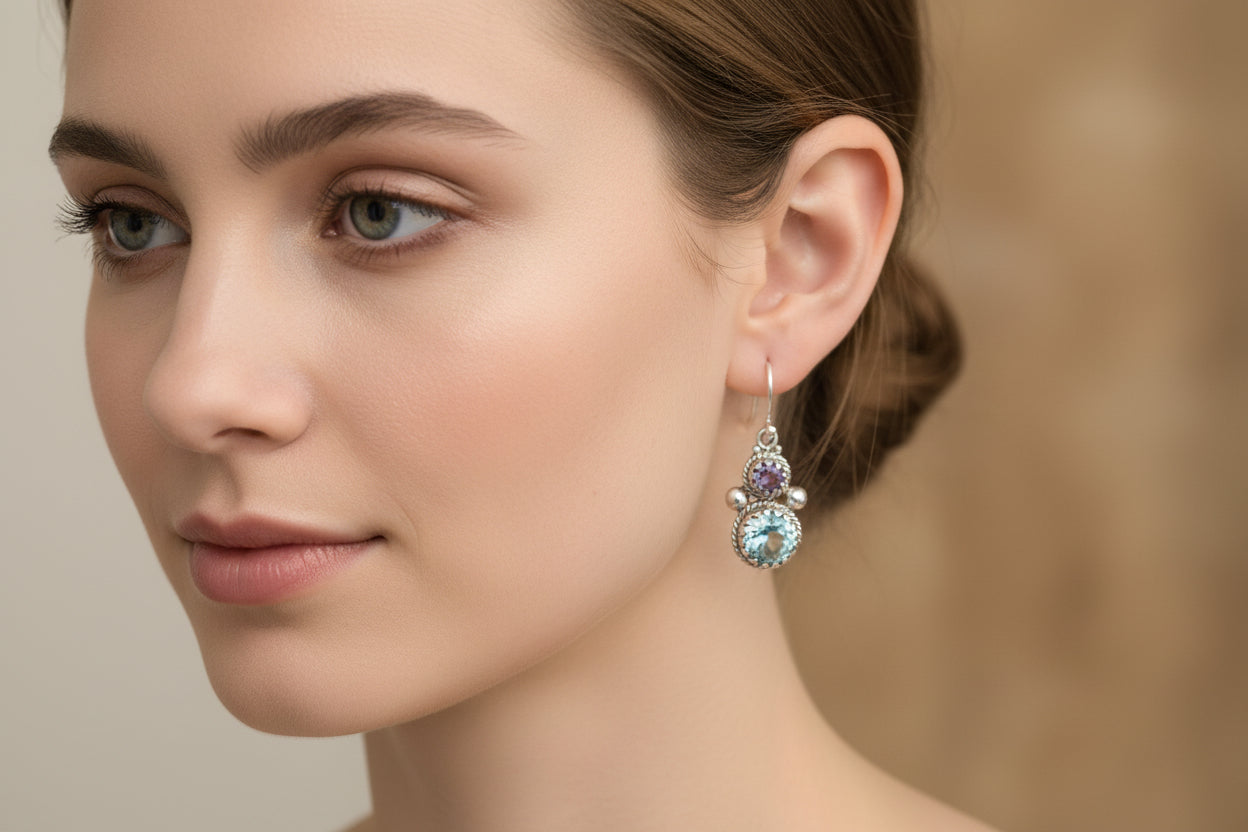 Courtly Love Amethyst Earrings