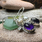 Lora Amethyst Pearl Earrings - 