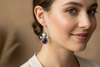 Lora Amethyst Pearl Earrings