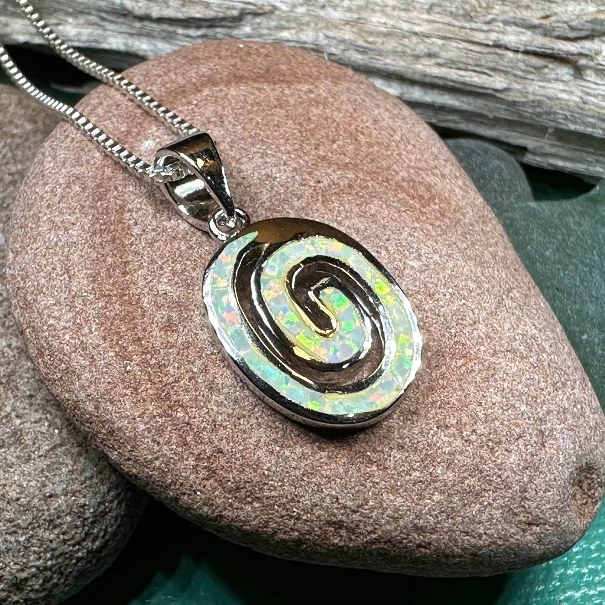 Aurora Celtic Spiral Necklace - 18