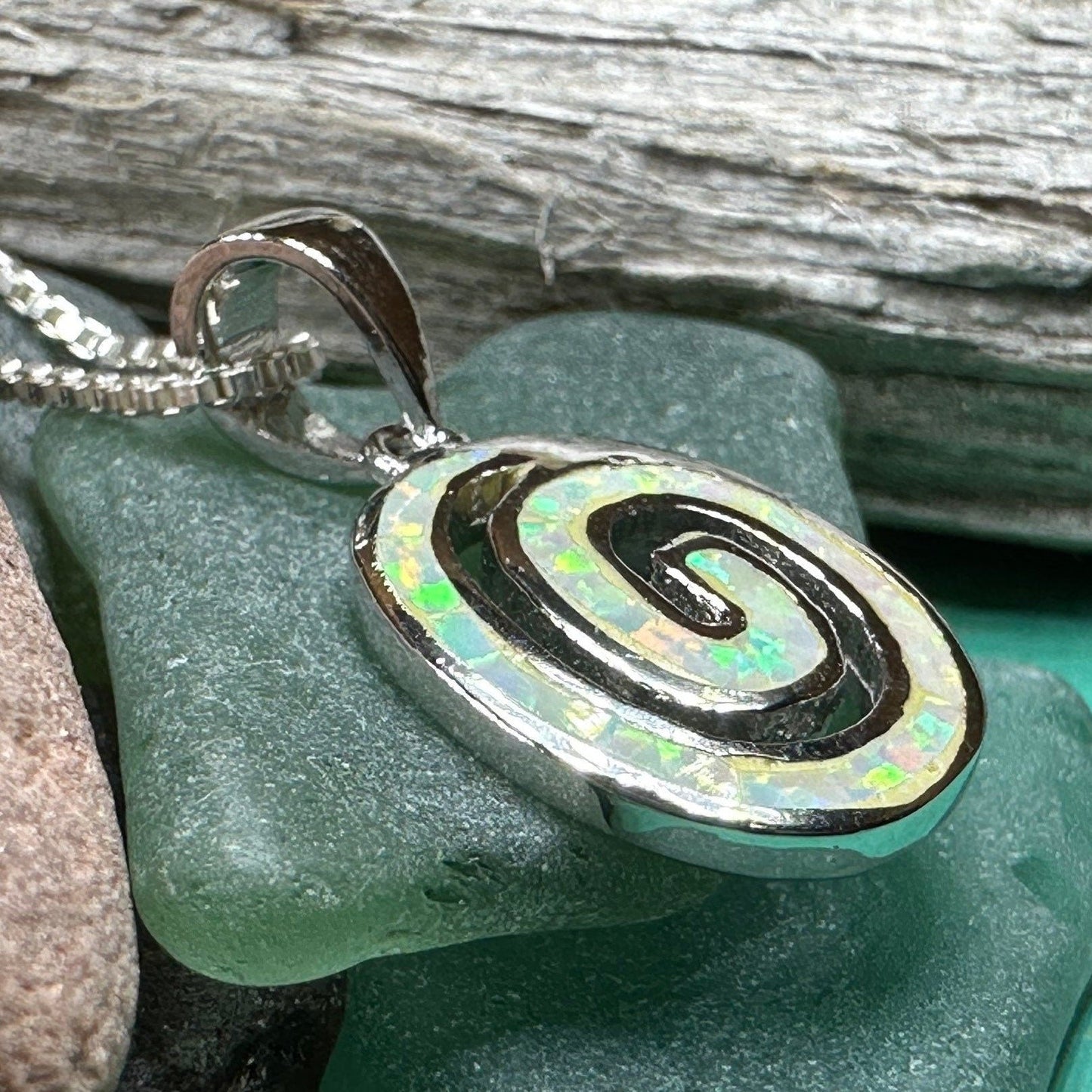 Aurora Celtic Spiral Necklace