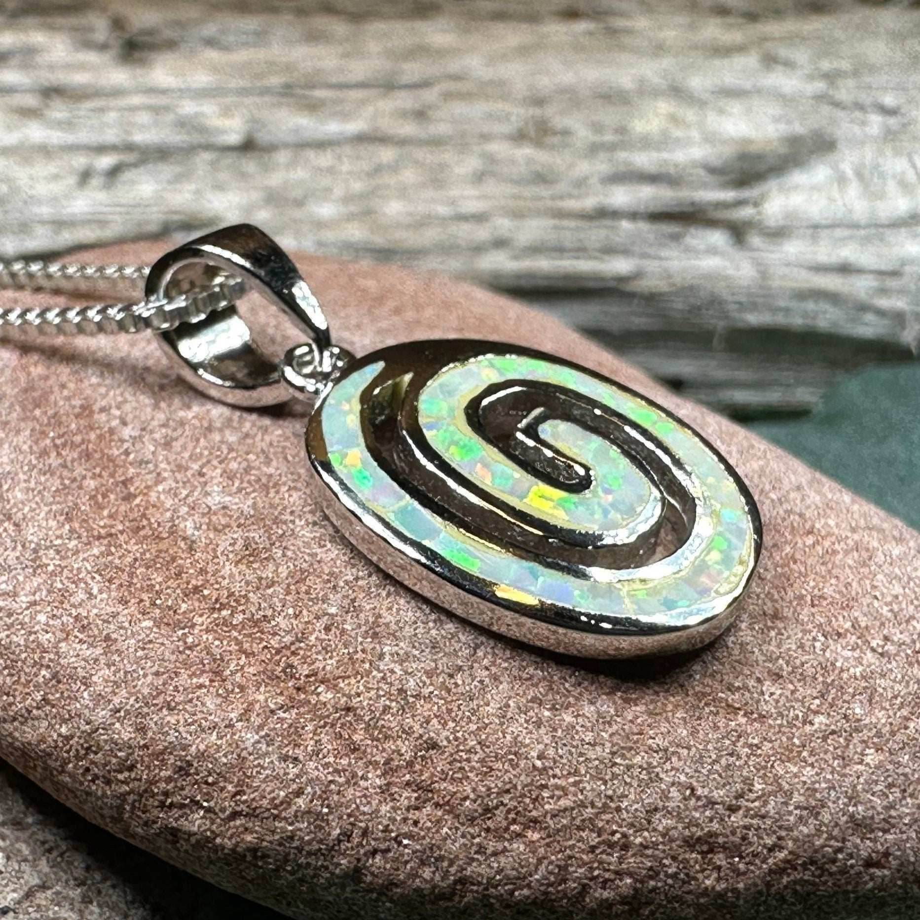 Aurora Celtic Spiral Necklace - 18