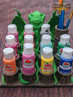 Cthulhu Paint Brush & Bottle Holder - Dice Tray - Fate's End Collection: Embrace Lovecraftian Horror in Your Artistry! - Black / 100%-Large