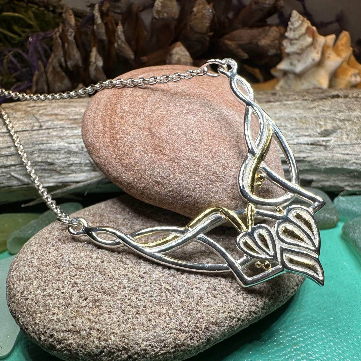 Meadow Celtic Leaf Necklace - 