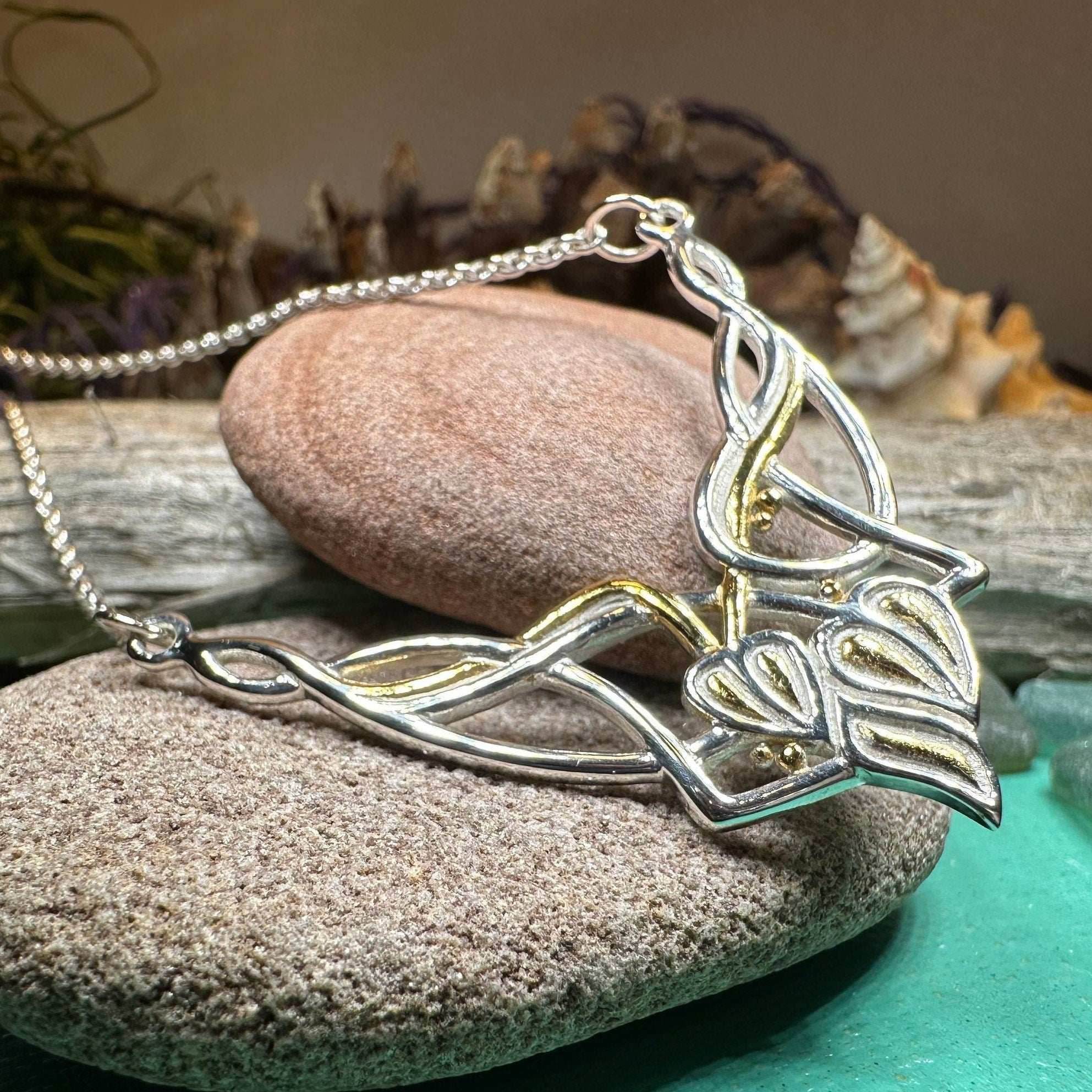 Meadow Celtic Leaf Necklace - 