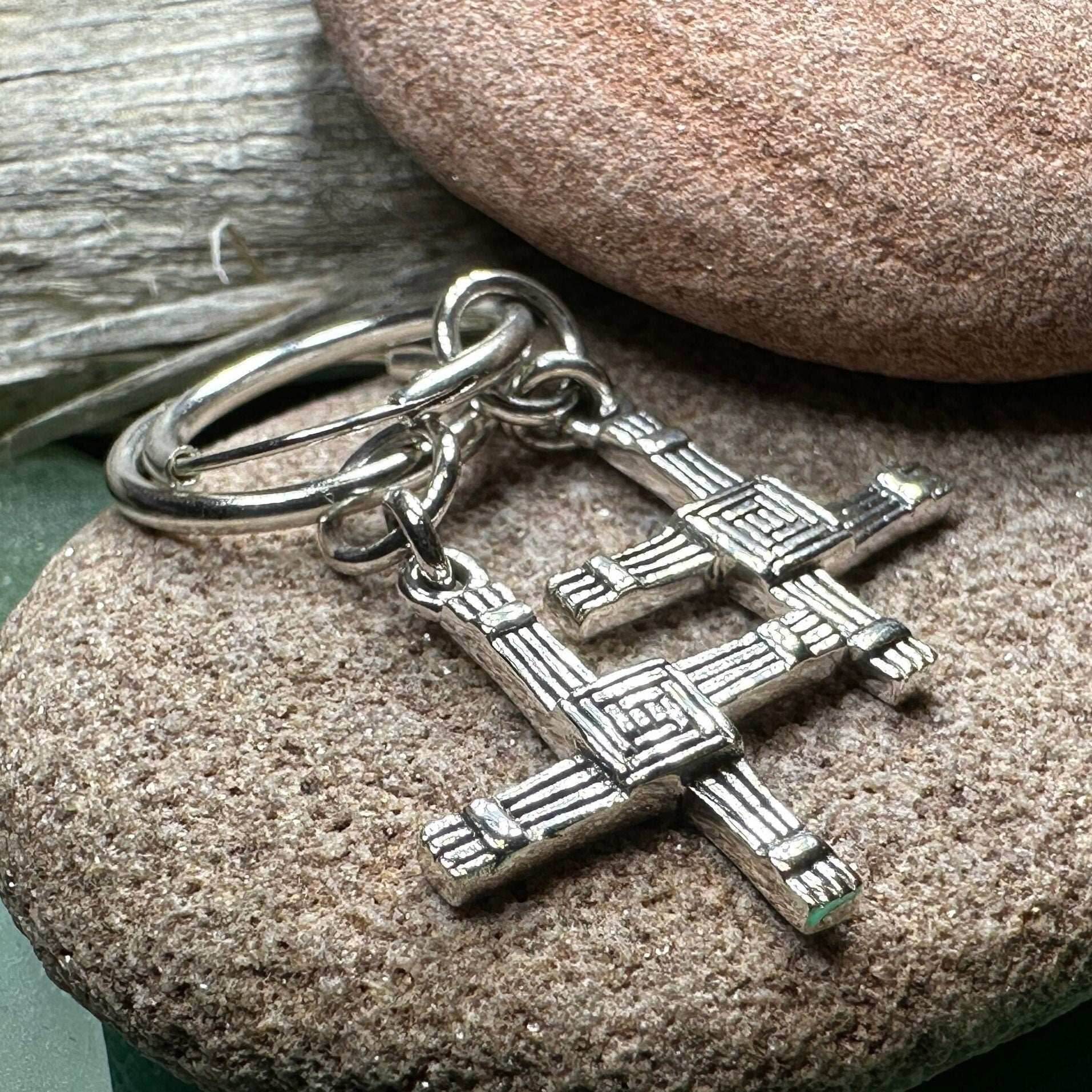 Saint Brigid's Cross Hoop Earrings - 