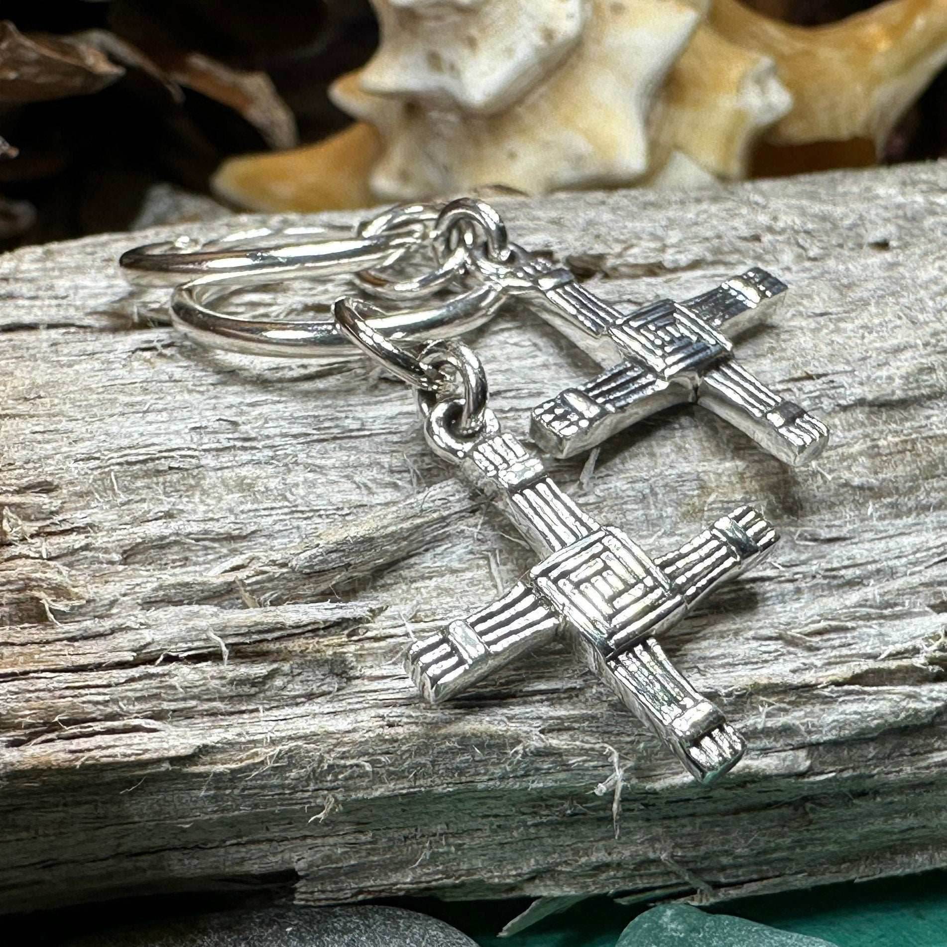 Saint Brigid's Cross Hoop Earrings - 