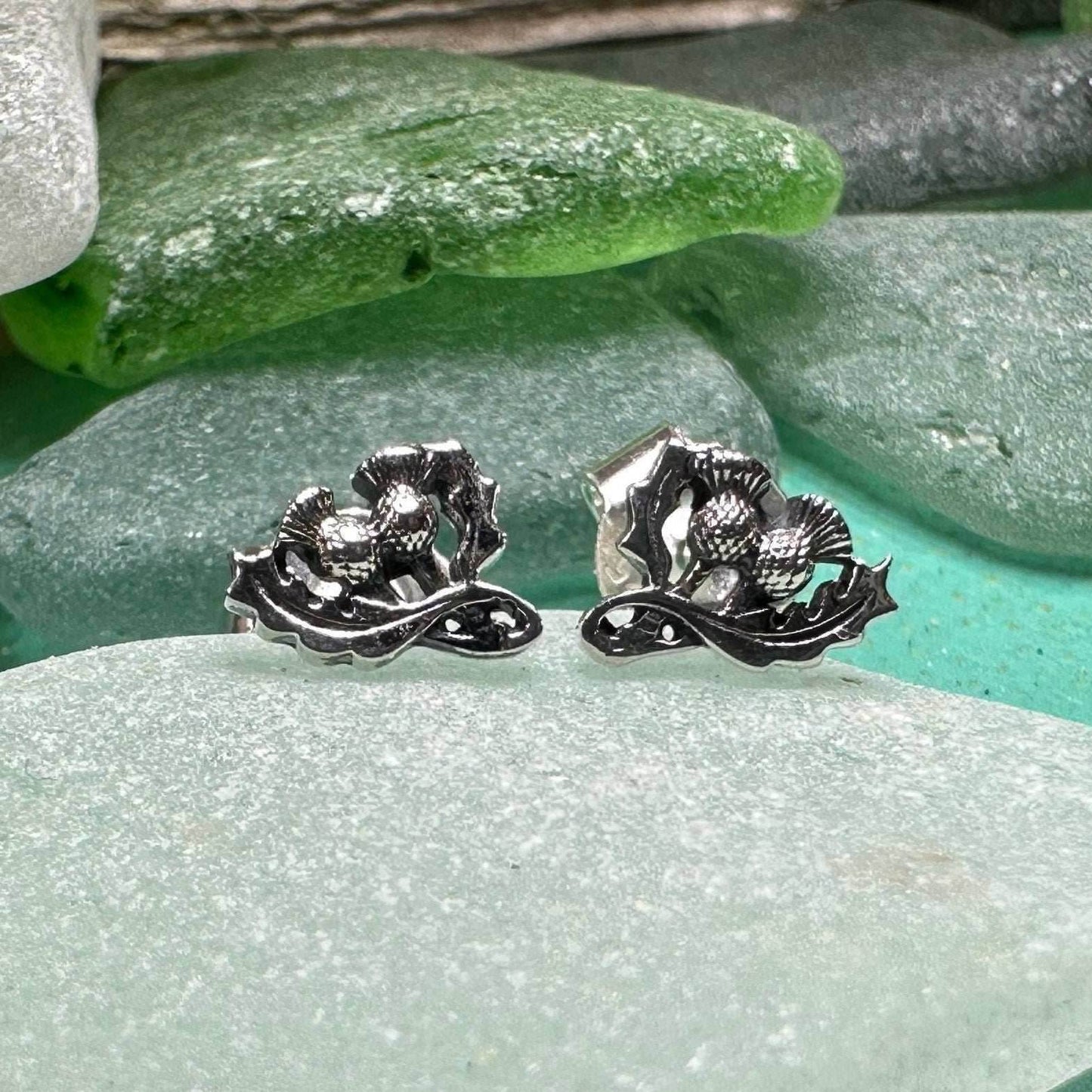 Petite Double Thistle Earrings - 