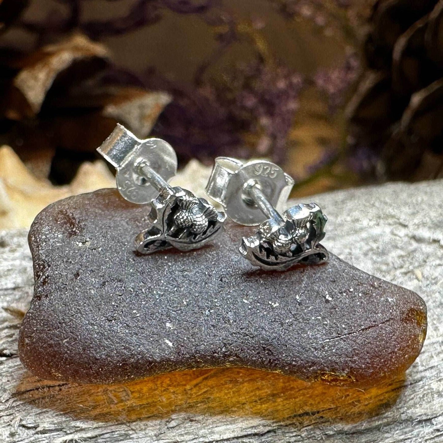 Petite Double Thistle Earrings - 