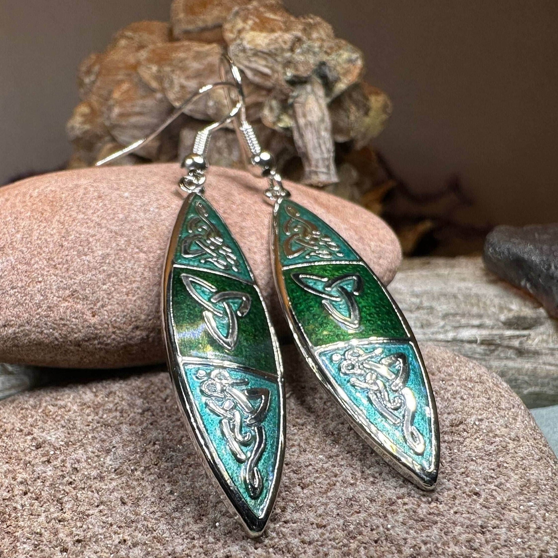 Vicky Celtic Earrings - Green