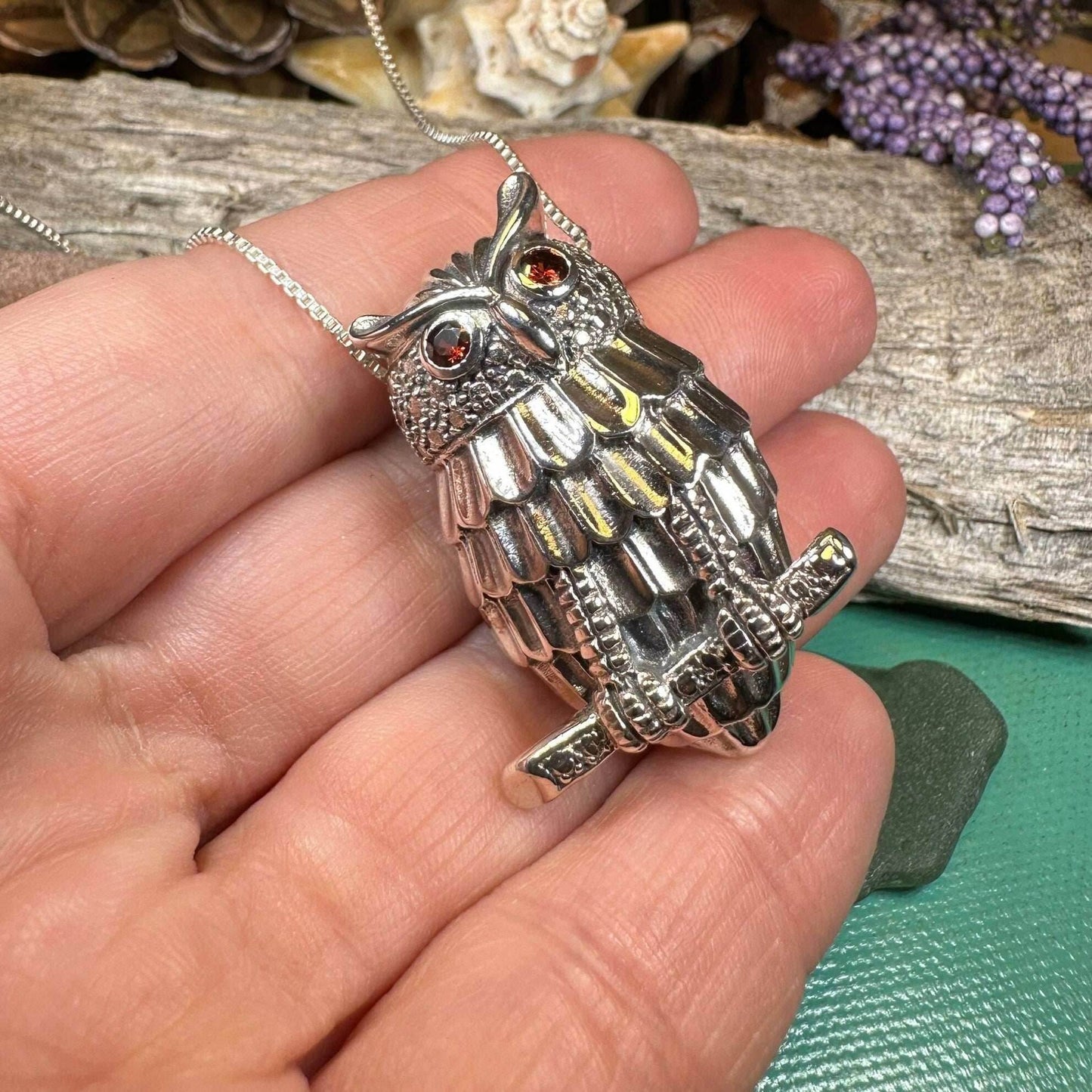 Athena Owl Necklace & Brooch - 18