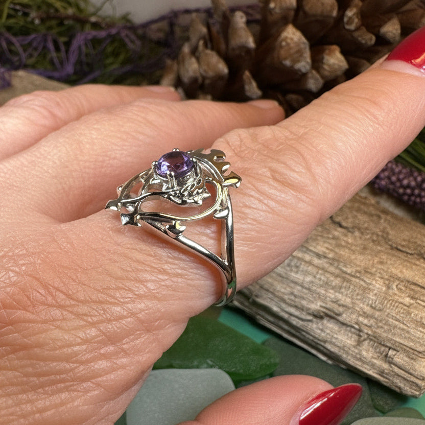 Dedication Luckenbooth Amethyst Ring