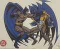Vintage 1990s Batman vs Batman DC Comics Postcard 🦇 | Graham Nolan Art
