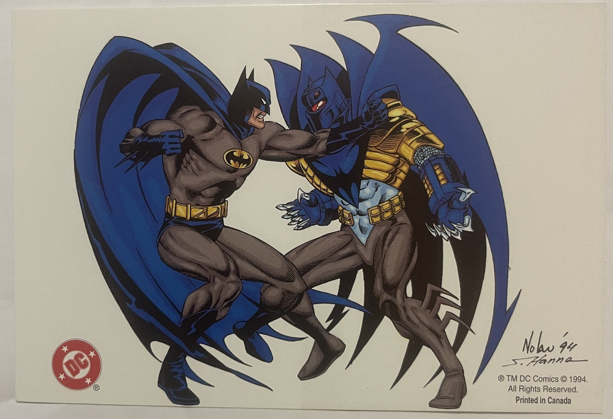 Vintage 1990s Batman vs Batman DC Comics Postcard 🦇 | Graham Nolan Art
