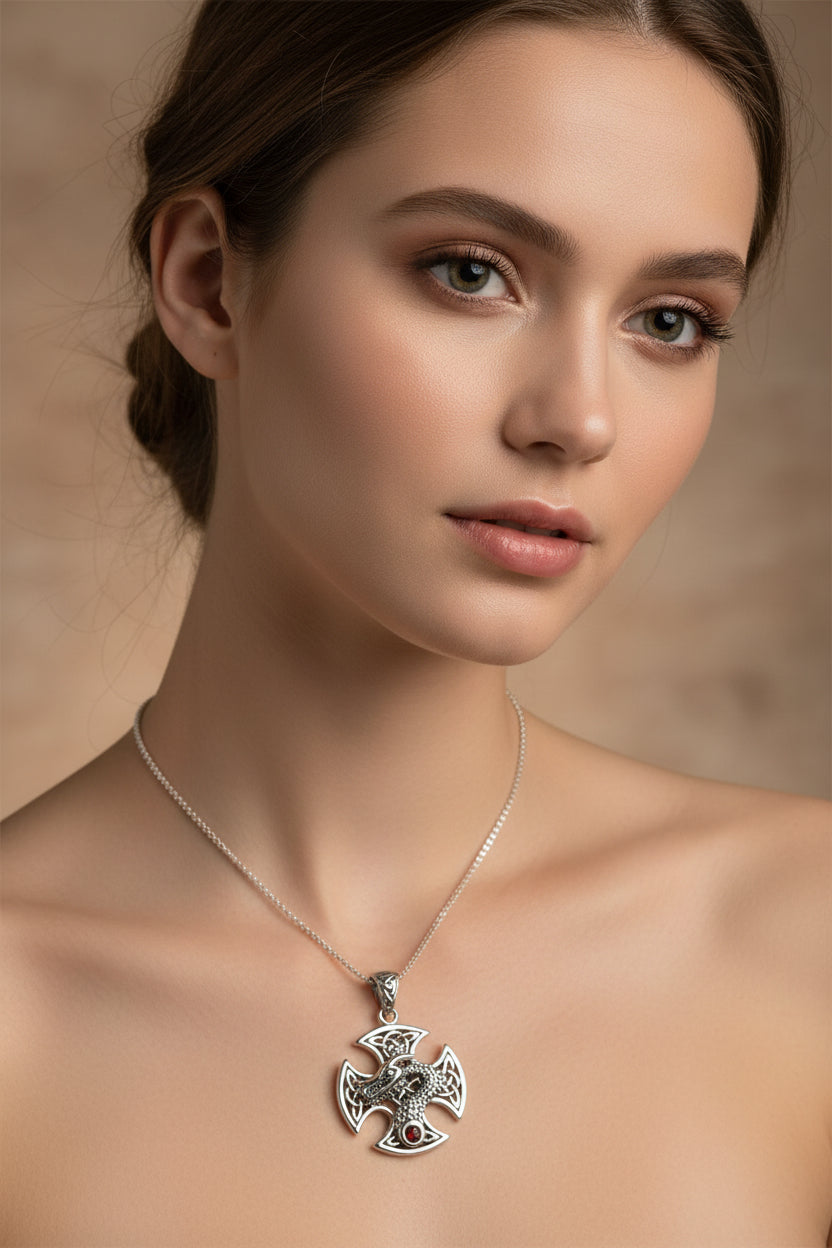 Dragonheart Celtic Cross Necklace