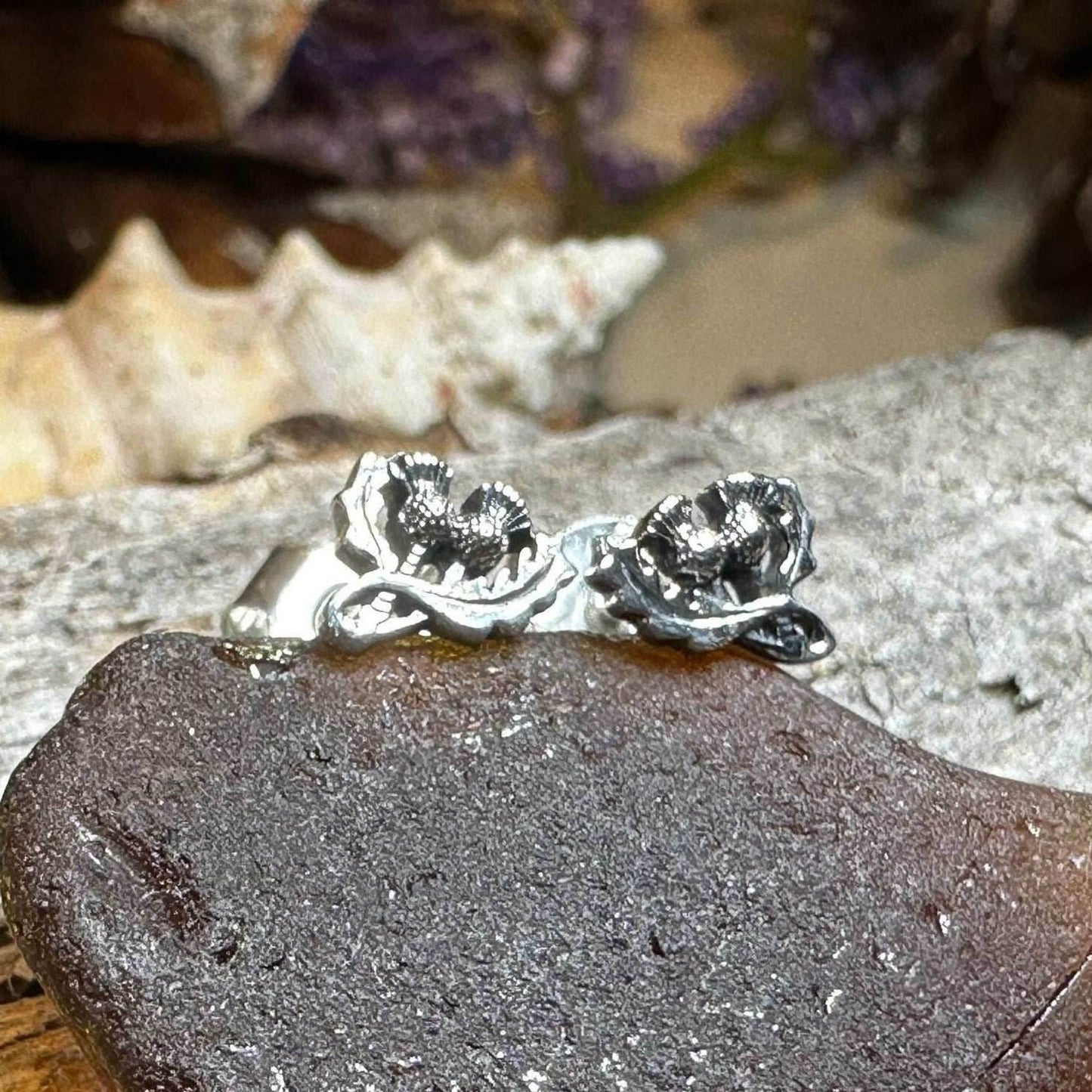 Petite Double Thistle Earrings - 