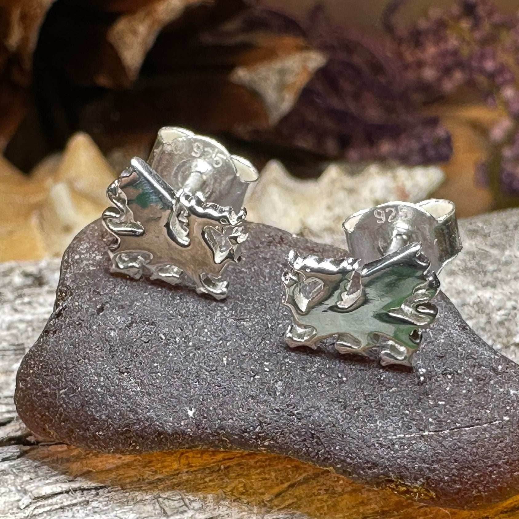 Eilonwy Welsh Dragon Stud Earrings - 