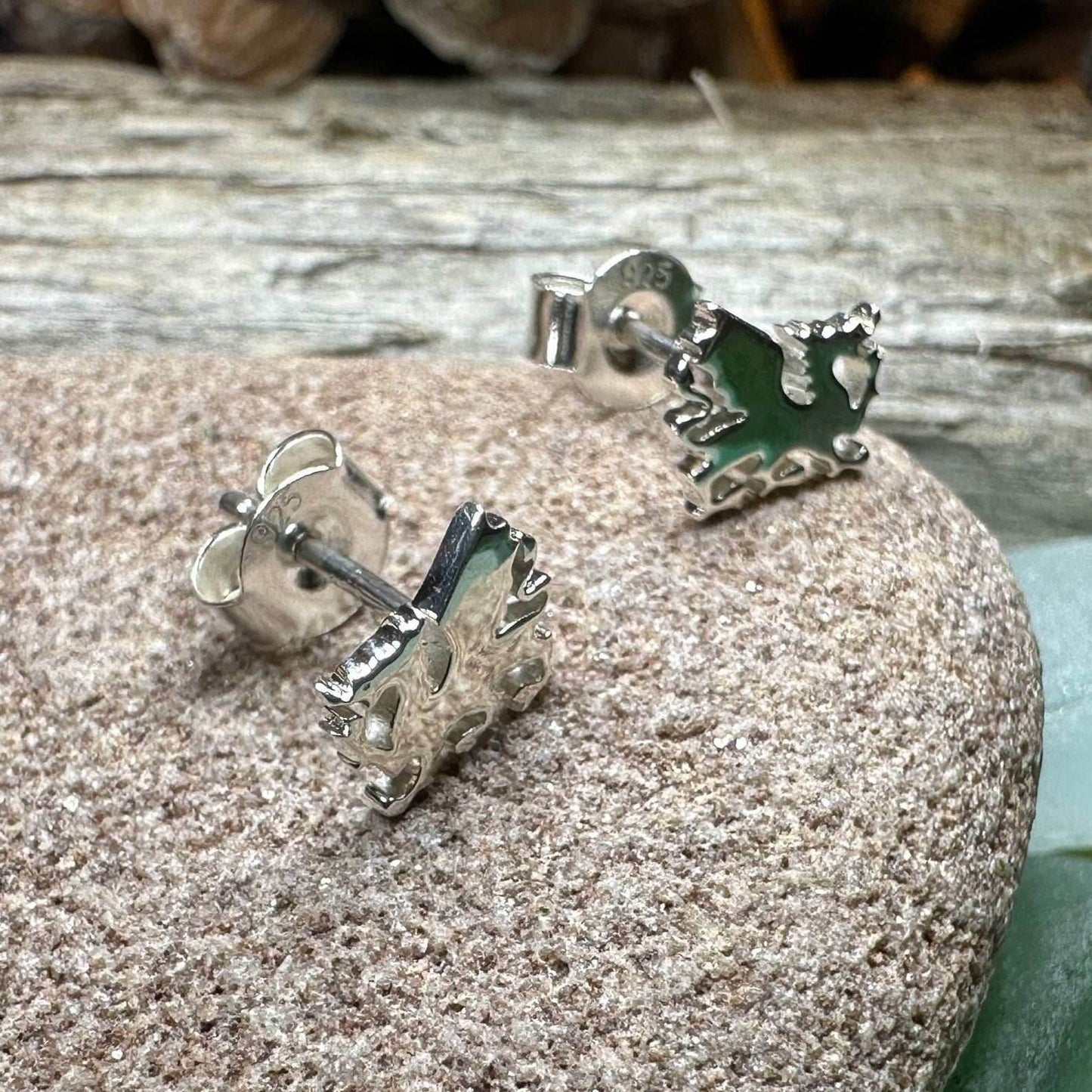 Eilonwy Welsh Dragon Stud Earrings - 