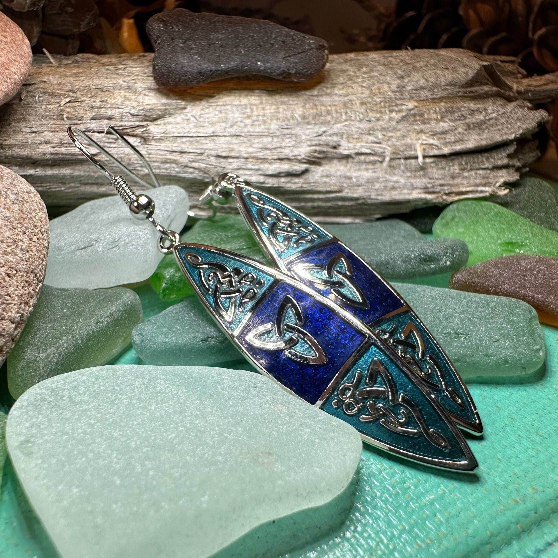 Vicky Celtic Earrings - Green