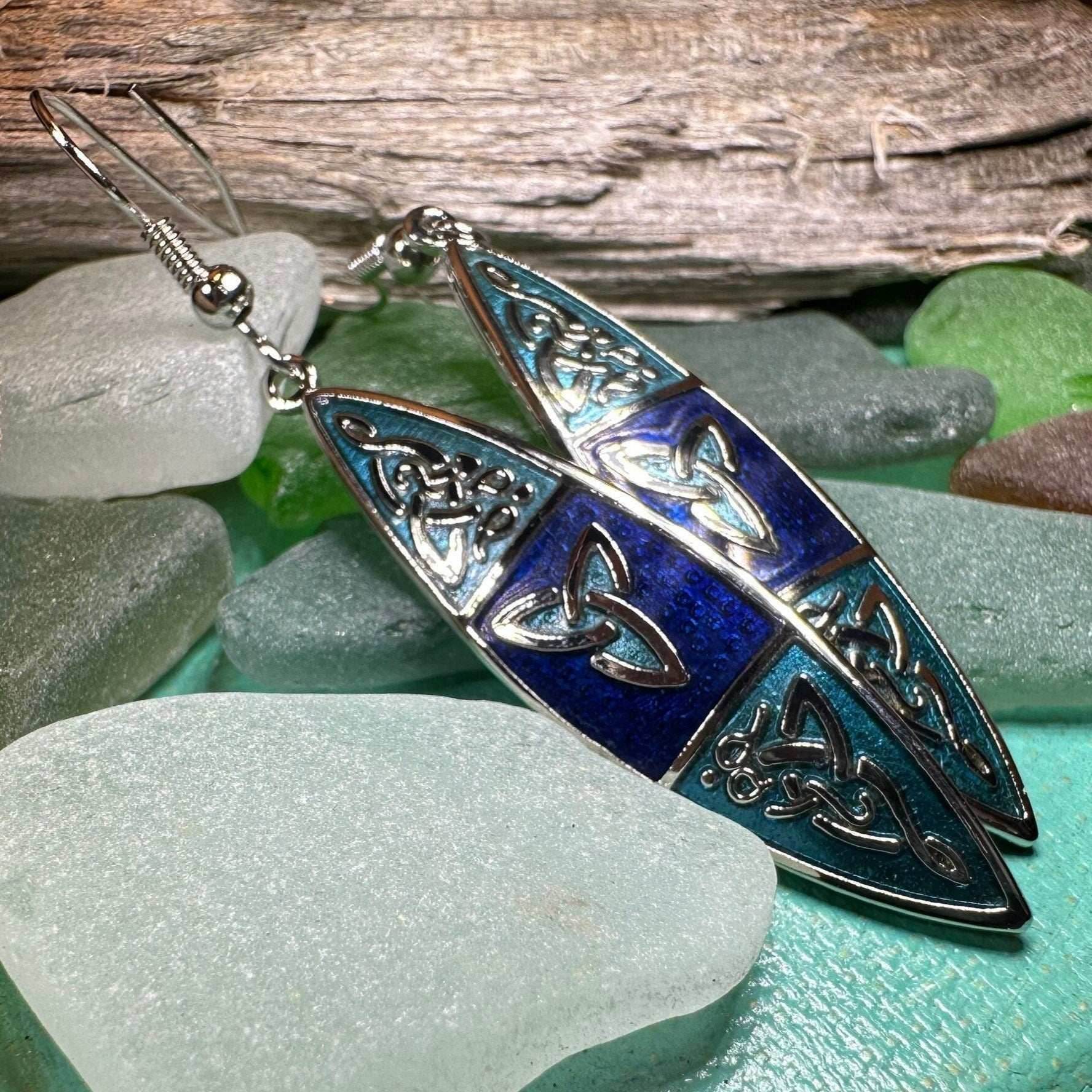 Leonora Celtic Earrings - Green