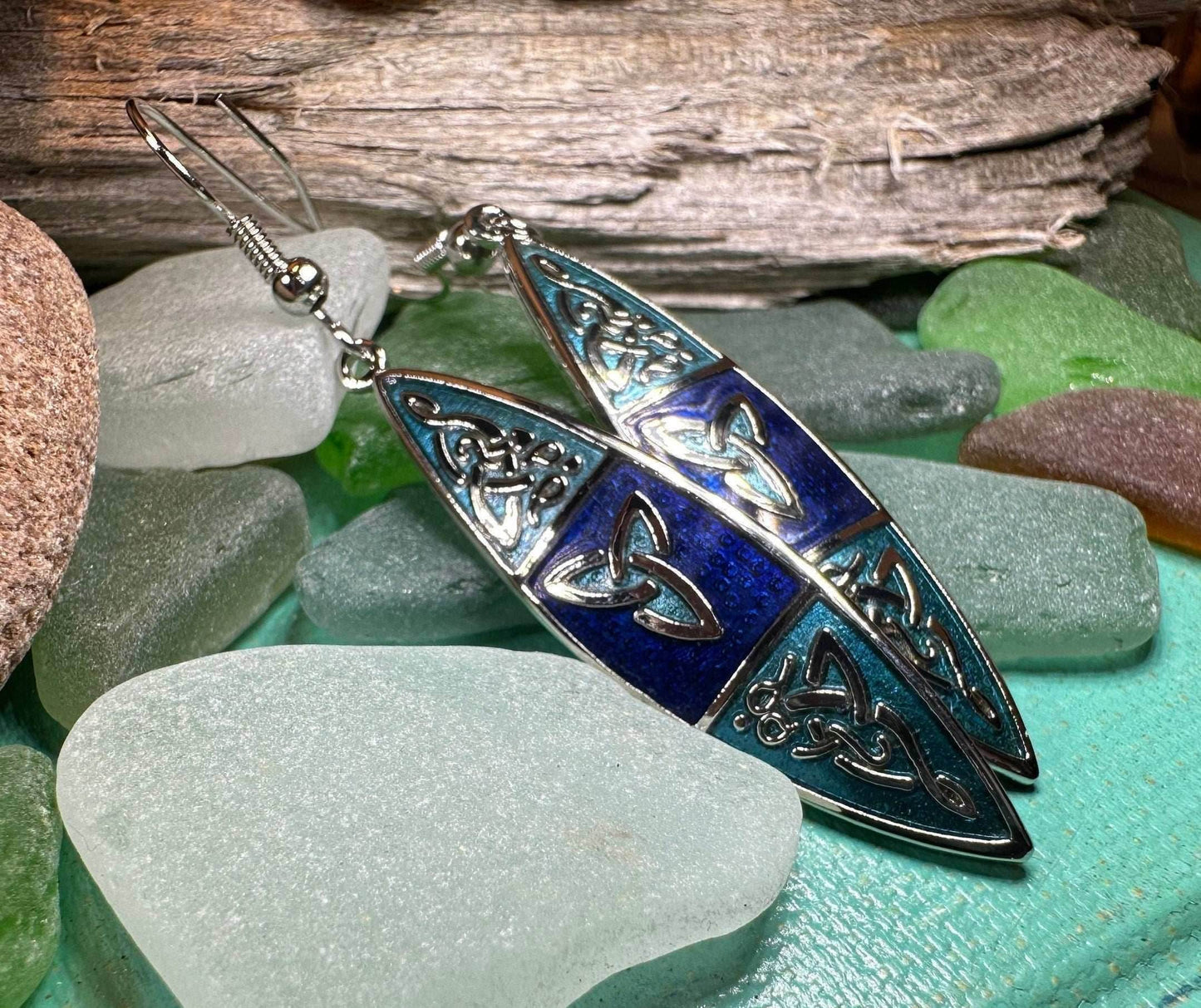 Vicky Celtic Earrings - Green