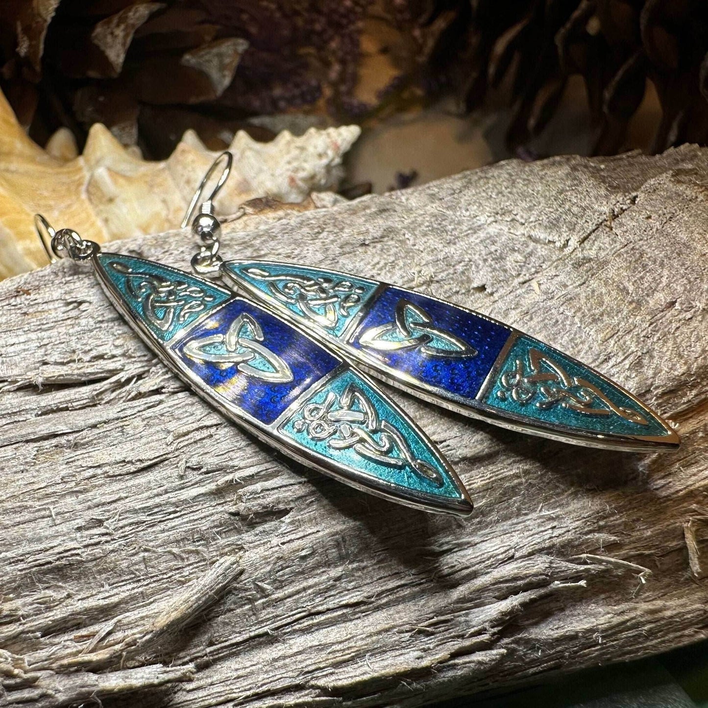 Vicky Celtic Earrings - Blue