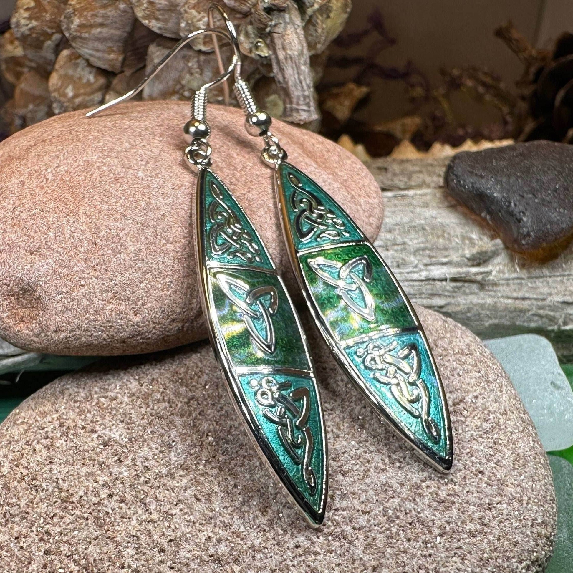 Vicky Celtic Earrings - Green