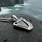Green Enamel Harp Necklace