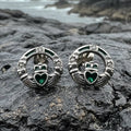 Irish Claddagh Stud Earrings